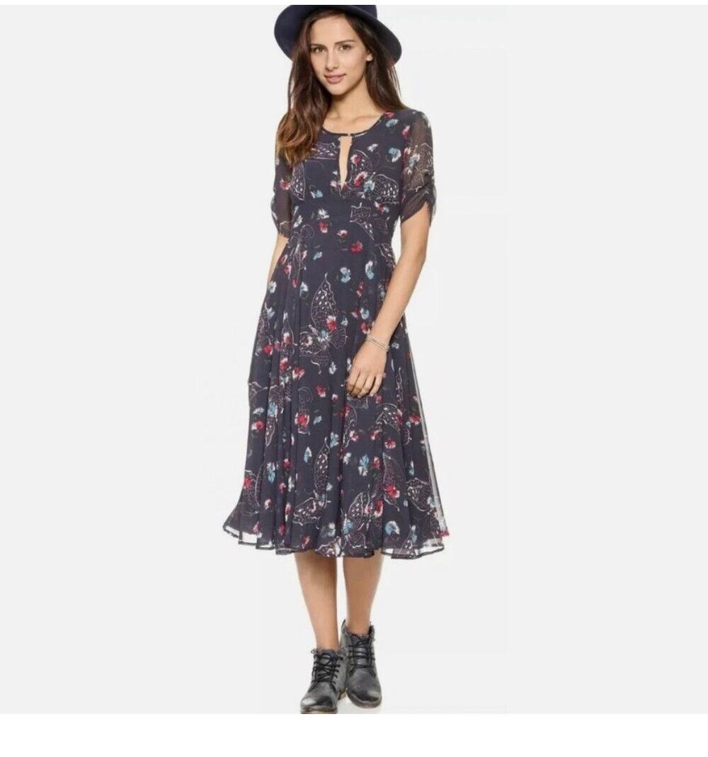 Free People Bonnie Midnight Combo Dress. Size 2.